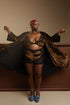 Ronnie Leopard Velvet Robe